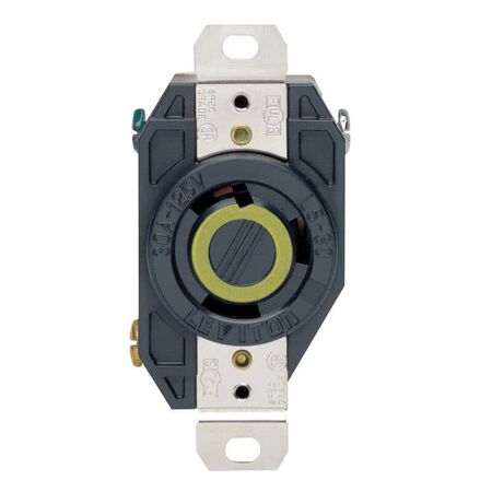 Leviton V-0-MAX 30 amps 125 V Single Black Locking Receptacle L5-30R 1 pk