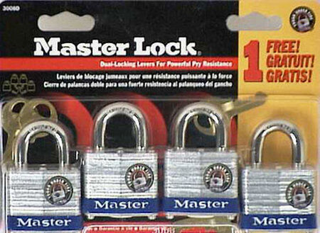 Master Lock 1-1/2 in. Keyed Alike Double Locking Laminated Steel Padlock