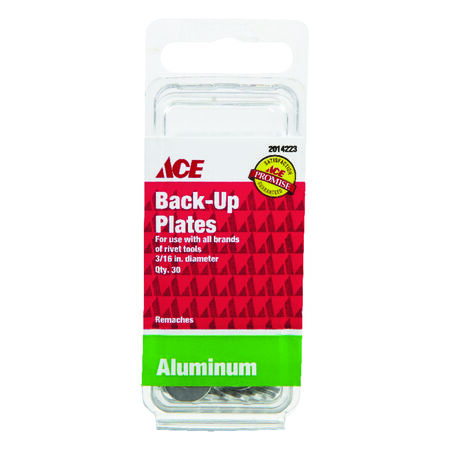 Ace Aluminum Backup Plates 3/16 in. 30 pc