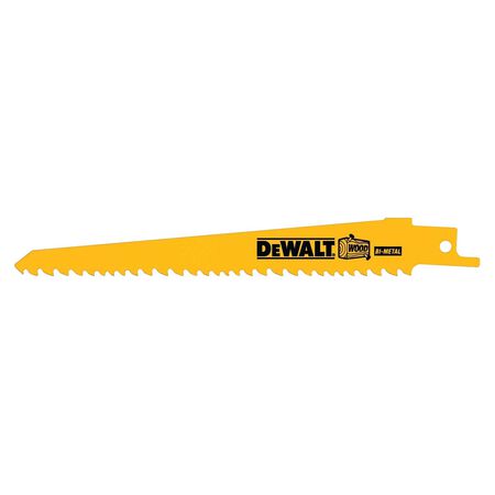 DeWalt 6in. Bi-Metal Reciprocating Saw Blade 5/8 TPI 1 Pack