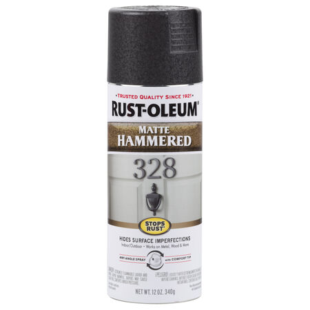 Rust-Oleum Hammered Matte Black Spray Paint 12 oz