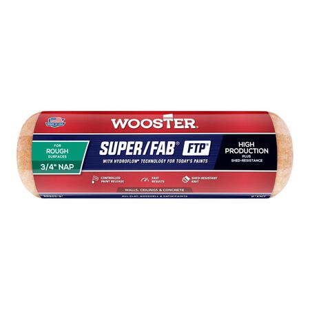 Wooster Super/Fab FTP Synthetic Blend 9 in. W X 3/4 in. Regular Paint Roller Cover 1 pk