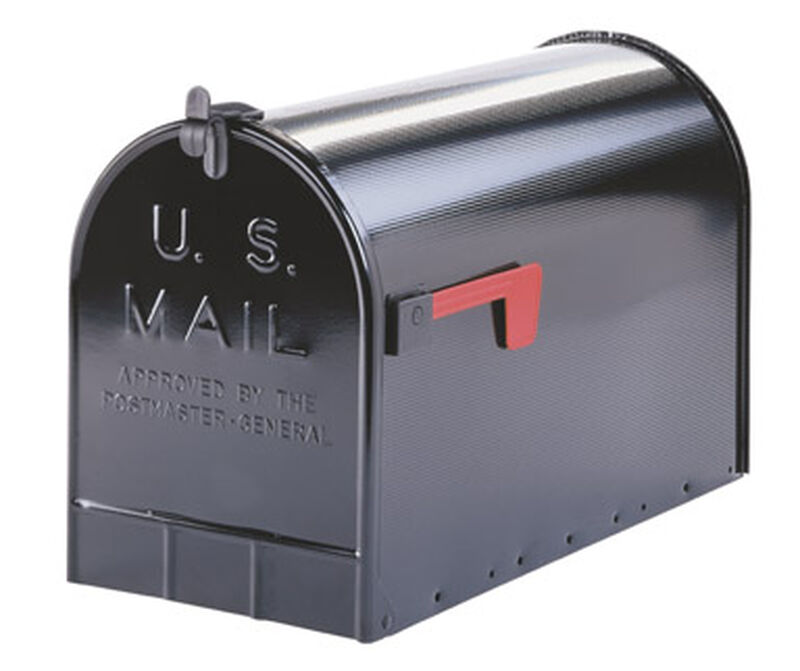 Solar Group Gibraltar Jumbo Galvanized Steel Post Mounted Mailbox Black