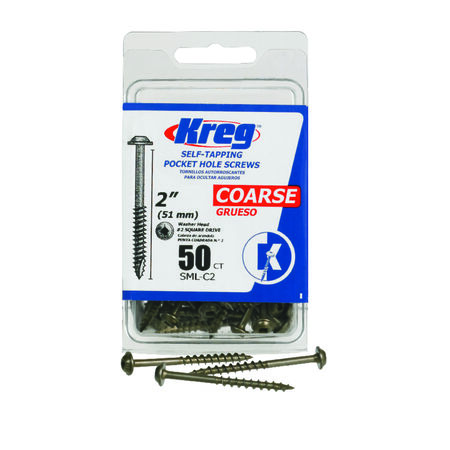 Kreg No. 8 X 2 in. L Square Zinc-Plated Pocket-Hole Screw 50 pk