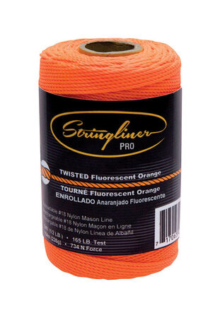 Stringliner 1/2 oz Orange Twisted Mason's Line 540 ft. Fluorescent Orange