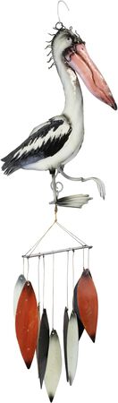 Cohasset Pelican Metal Wind Chime - Sustainable Yard Art