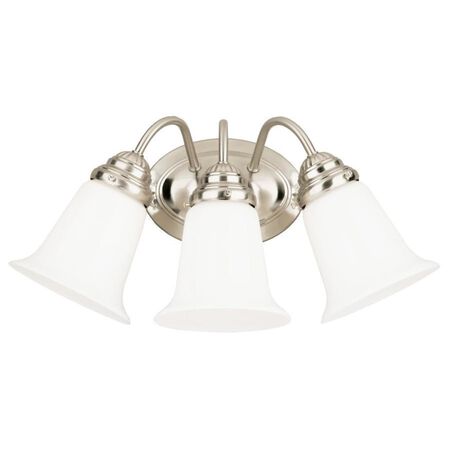 Westinghouse 3-Light Brushed Nickel White Wall Sconce