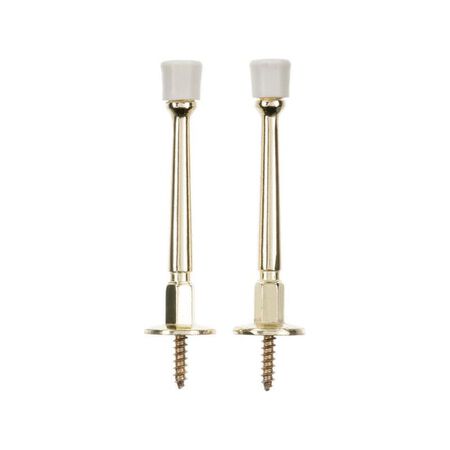 Ace 3 in. W Metal Bright Gold Rigid Door Stop Mounts to door and wall 1/8 in.