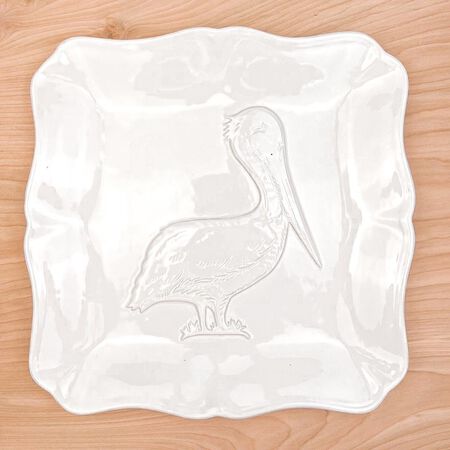 The Royal Standard Pelican Embossed Square Platter
