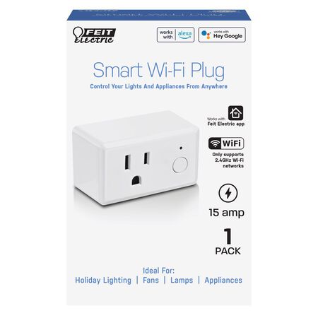 Feit Smart Home Commercial and Residential Plastic Outdoor Smart-Enabled Plug 1-15R