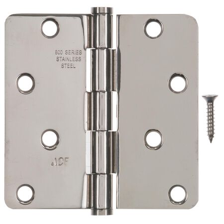 Ace 4 in. L Stainless Steel Residential Door Hinge 1 pk