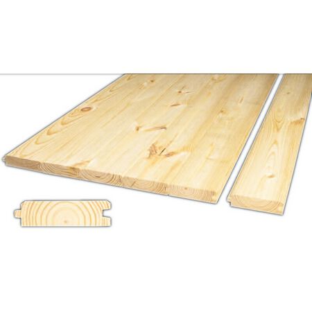 1 in. x 6 in. x 16 ft. #2 V-Joint C/M SYP Pattern #122 Siding
