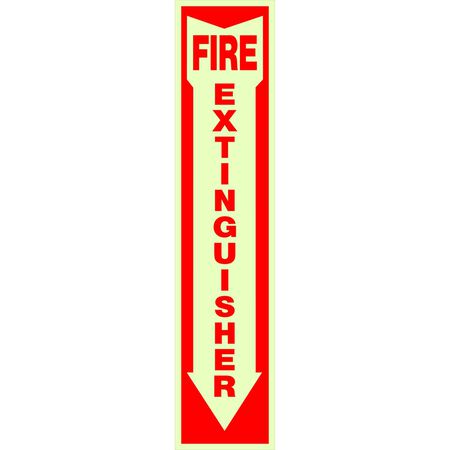 HILLMAN English White Fire Extinguisher Sign 18 in. H X 4 in. W