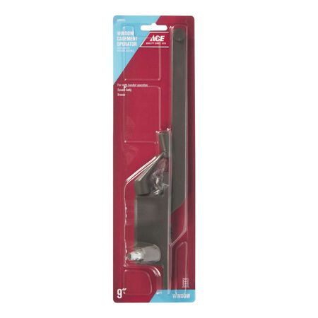 Ace Bronze Steel Right Single-Arm Casement Operator w/Crank For Jalousie