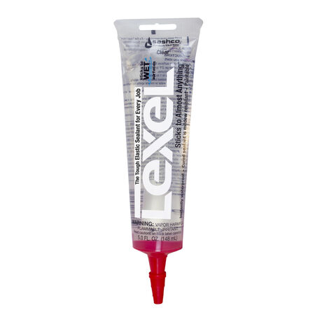 Sashco Lexel Clear Synthetic Rubber All Purpose Caulk 5 oz