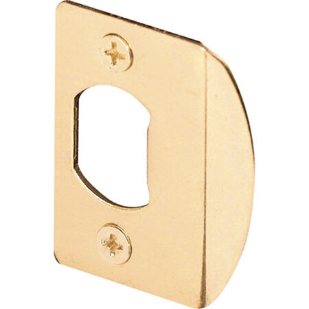 Prime-Line Standard Door Strike 1-7/16 in. x 2-1/4 in. Brass Plated Steel Fits All Standard Doorways