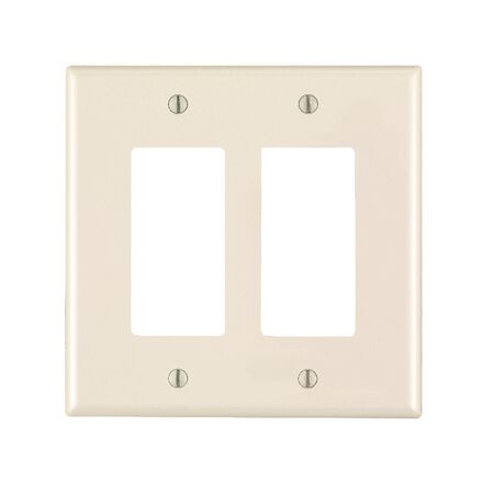 Leviton Decora Light Almond 2 gang Nylon Duplex Wall Plate 1 pk