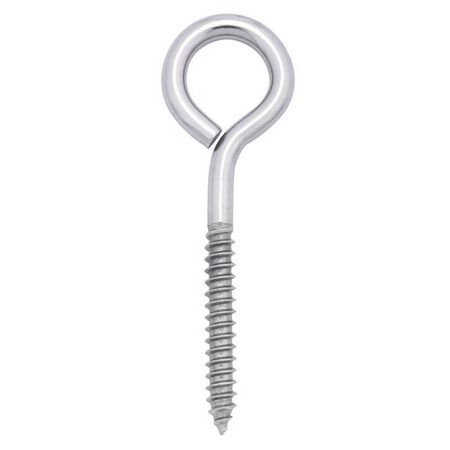 Hampton 5/16 in. X 4 in. L Stainless Stainless Steel Lag Thread Eyebolt