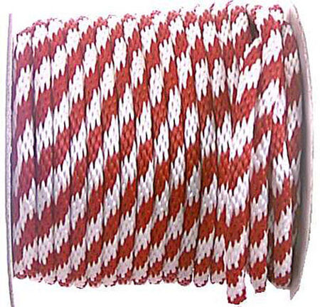 Wellington 5/8 in. Dia. x 200 ft. L Solid Braided Poly Derby Rope Red/White - Sold by the foot