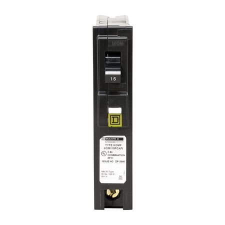 Square D HomeLine 15 amps Arc Fault Single Pole Circuit Breaker