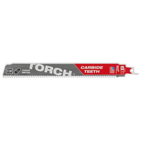Milwaukee Torch 9 in. Carbide Thick Metal Reciprocating Saw Blade 7 TPI 1 pk