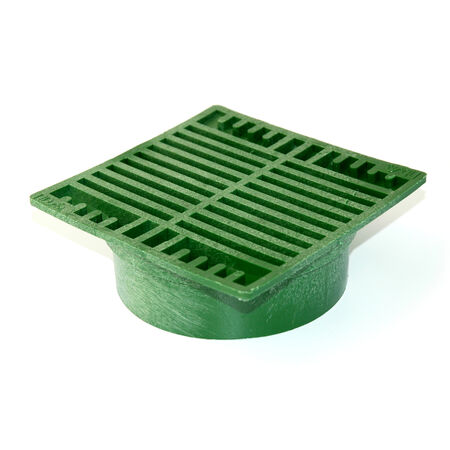 NDS 7 in. Green Square Polyolefin Drain Grate