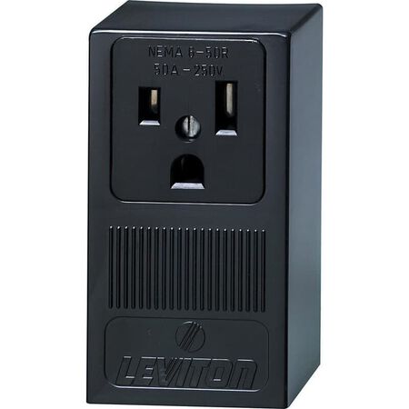 Leviton 50 amps 250 V Black Outlet 6-50R 1 pk