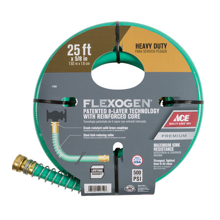 Ace Flexogen 5/8 in. D X 25 ft. L Heavy Duty Premium Grade Garden Hose