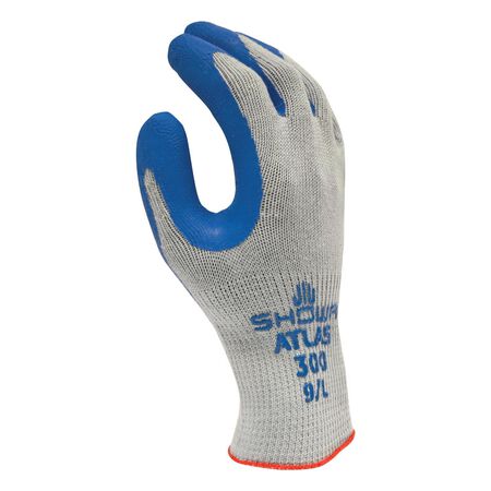 Atlas Fit Unisex Indoor/Outdoor Coated Work Gloves Blue/Gray L 1 pair