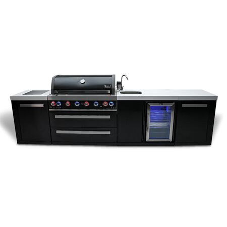 Mont Alpi 805 Black Stainless Steal Island with beverage center