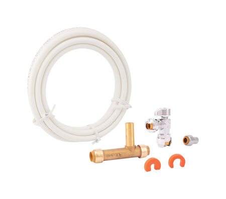 SharkBite 1/4 in. Push Fit X 1/4 in. D Push to Fit 10 ft. Brass Ice Maker Connection Kit
