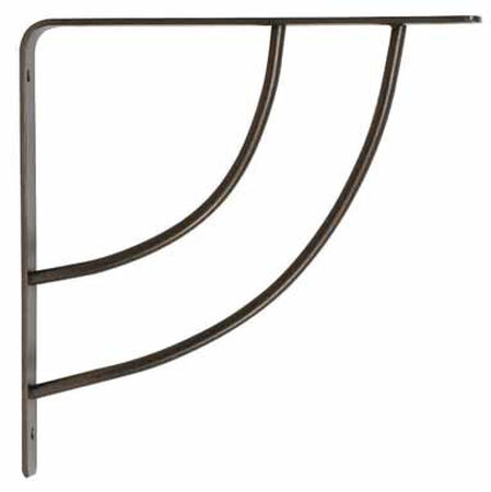 Knape & Vogt John Sterling Bronze Powder Coated Milano Shelf Bracket 8 in. L x 8 in. H