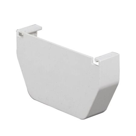 Amerimax 5.8 in. H X 4.5 in. W X 5 in. L White Vinyl U Gutter End Cap