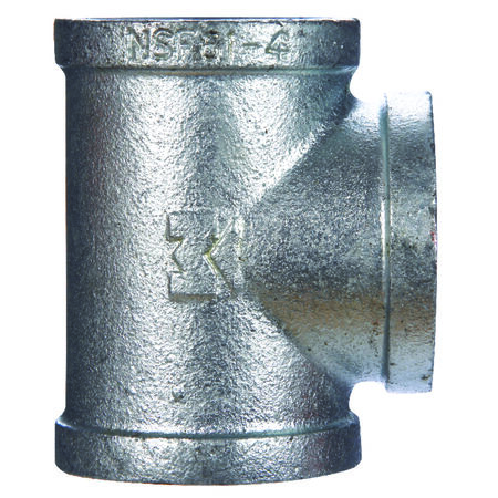 STZ Industries 2 in. FIP each X 2 in. D FIP 2 in. D FIP Galvanized Malleable Iron Tee