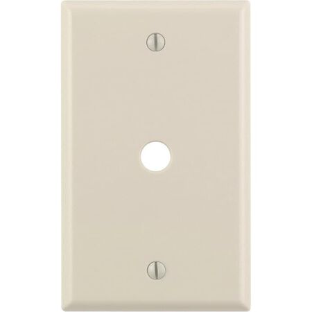 Leviton Almond 1 gang Thermoset Plastic Cable/Telco Wall Plate 1 pk