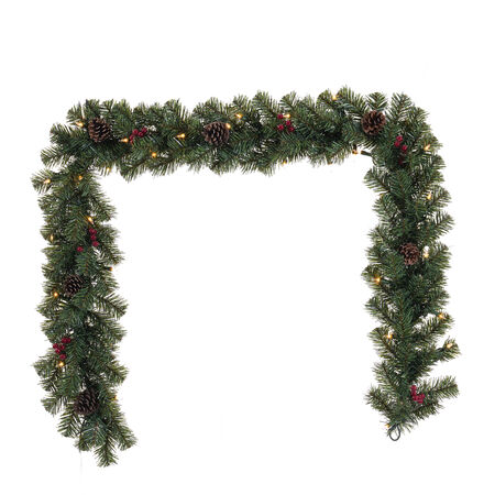 Celebrations 6 ft. L Incandescent Prelit Warm White Christmas Garland