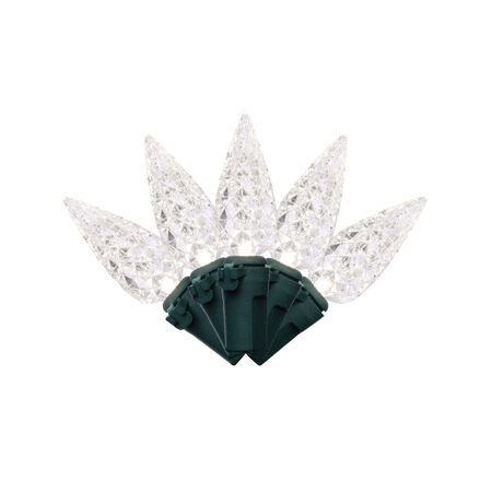 Celebrations Classic LED C6 Pure White 100 ct String Christmas Lights 24.75 ft.