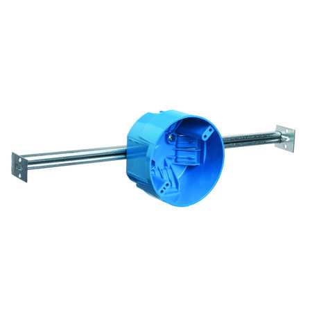 Carlon 20 cu in Round Polycarbonate 1 gang Electrical Box w/Hanger Bar Blue