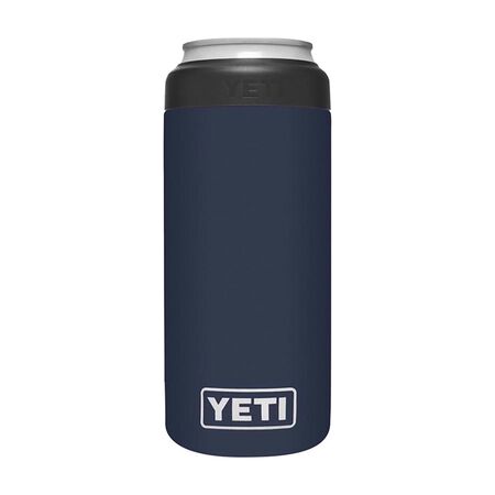 YETI Rambler 12 oz Colster Navy BPA Free Slim Can Insulator