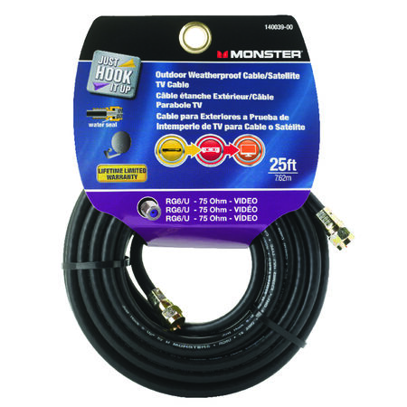 Monster Just Hook It Up 25 ft. Weatherproof Video Coaxial Cable