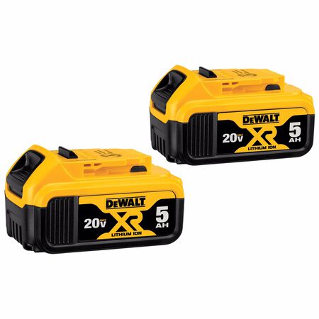 DEWALT 20V MAX XR DCB205-2 20 V 5 Ah Lithium-Ion Battery Combo Pack 2 pc