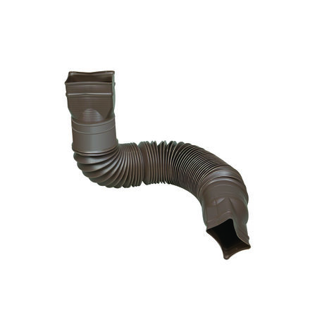 Amerimax Flex-A-Spout 4.5 in. H X 4.5 in. W X 55 in. L Brown Vinyl Downspout Extension