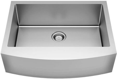 American Standard Suffolk 33-in x 22-in Stainless Steel Single Bowl Tall (8-in or Larger) Undermount Apron Front/Farmhouse Residential Kitchen Sink with Drainboard