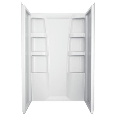 Delta Hycroft 73.5 in. H X 34 in. W X 48 in. L White Shower Surround