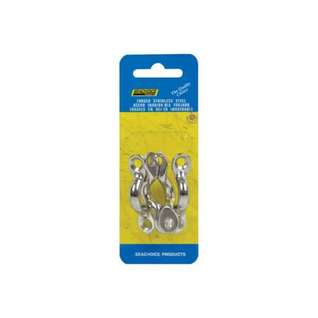 Seachoice Stainless Steel 1-7/8 in. L x 3/8 in. W Eye Straps 4 Pack