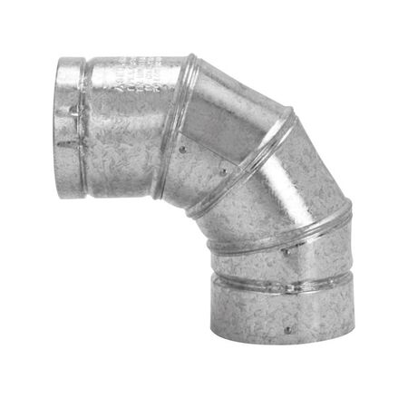 Selkirk 3 in. D X 3 in. D Adjustable 90 deg Aluminum Stove Pipe Elbow