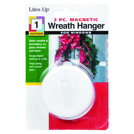Dyno White Magnetic Wreath Hanger 2-1/2 in. Dia.