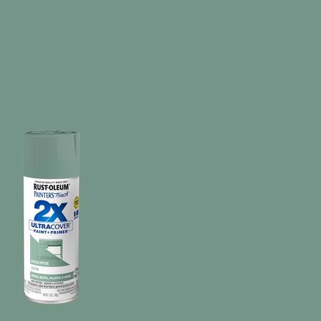 Rust-Oleum Painter's Touch 2X Ultra Cover Satin Eucalyptus Paint+Primer Spray Paint 12 oz.
