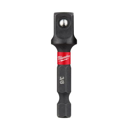 Milwaukee Shockwave Square 3/8 in. X 2 in. L Socket Adapter Steel 1 pc