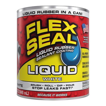 Flex Seal Family of Products Flex Seal White Liquid Rubber Sealant Coating 32 oz